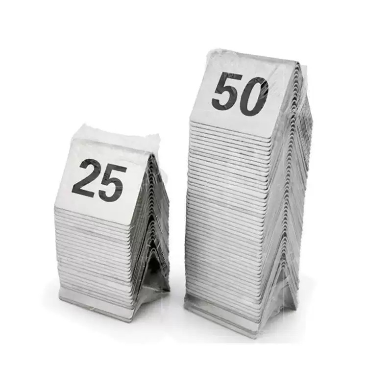 Table Number Gold - ป้ายเลขโต๊ะสแตนเลสสองด้าน ป้ายเลขโต๊ะสี่เหลี่ยม ป้ายดิจิตอลสำหรับร้านอาหาร โรงแรม หมายเลขโต๊ะ, 10