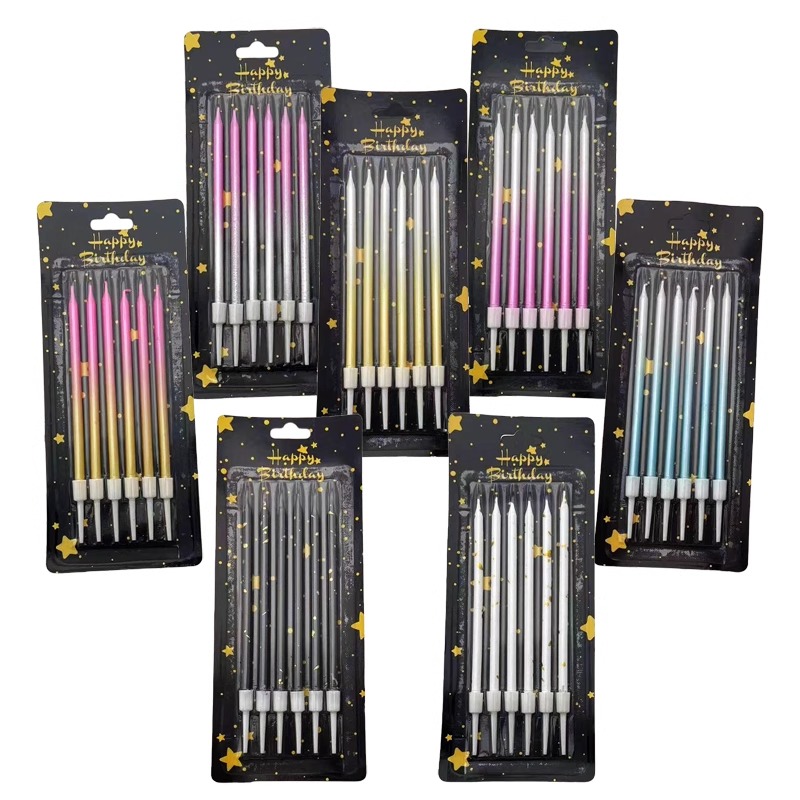 Wedding Cake Supply - 30/50กล่องGradientสีเทียนวันเกิดเค้กตกแต่งเบเกอรี่งานแต่งงานครบรอบPartyขายส่ง