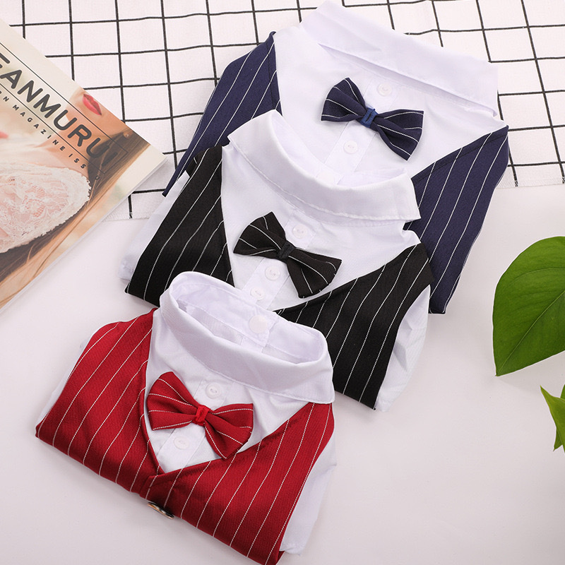 Suit Supply Wedding Party - ชุดแต่งงานแบบบางสำหรับฤดูร้อนสำหรับสุนัขขนาดเล็กและขนาดกลาง ชุดทักซิโด้สำหรับสัตว์เลี้ยงสำหรับงานแต่งงานอย่างเป็นทางการ อุปกรณ์สำหรับสัตว์เลี้ยง
