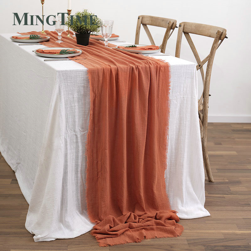 Wedding Supply Rentals - ตารางนักวิ่ง Rustic ผ้าตาข่ายผ้าฝ้าย Dining Burlap Retro