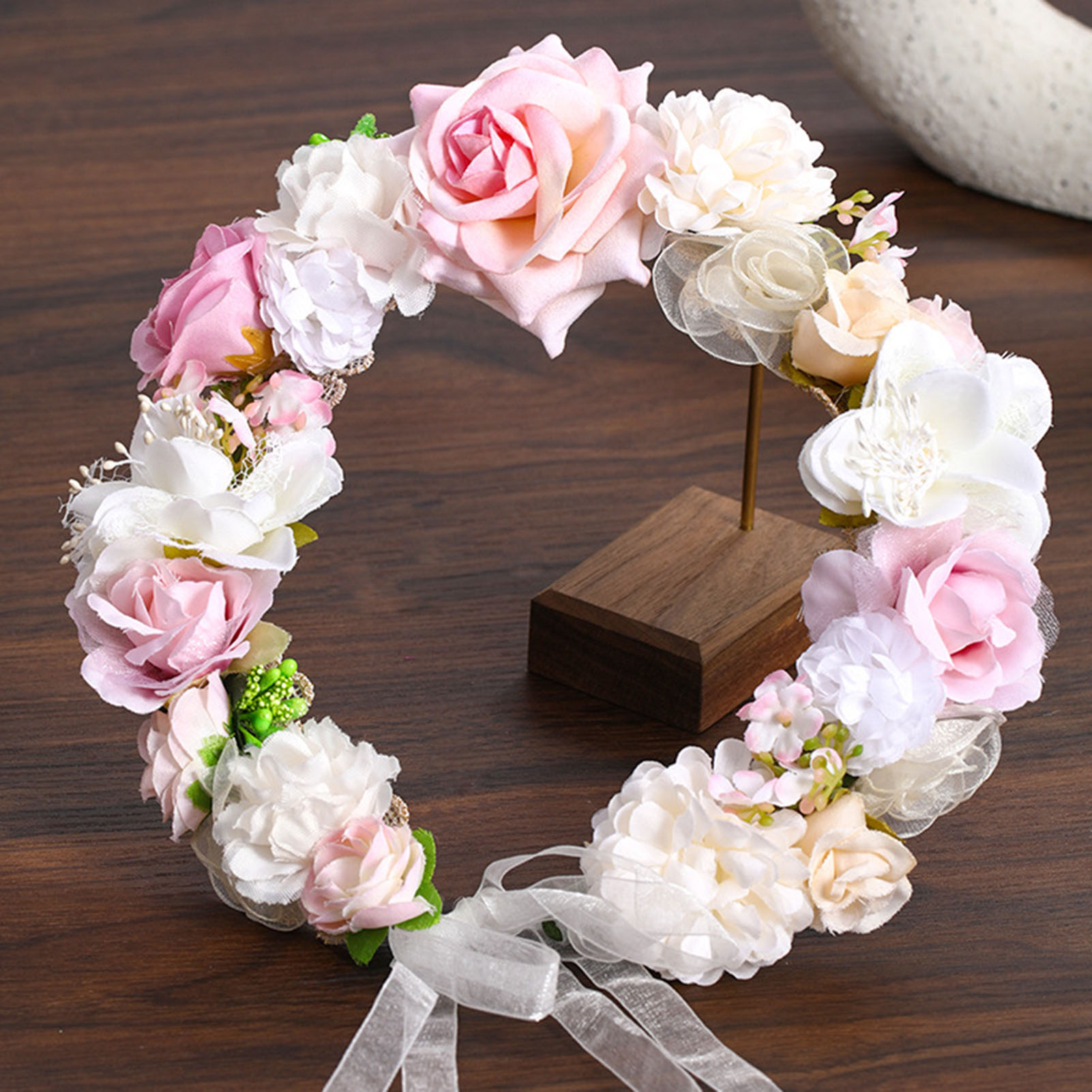 Wedding Arch Flower - มงกุฎดอกไม้ พวงมาลัยเจ้าสาว พวงมาลัยดอกไม้ประดิษฐ์ พวงมาลัยงานแต่งงาน พวงมาลัยดอกไม้ติดผม ผู้หญิง