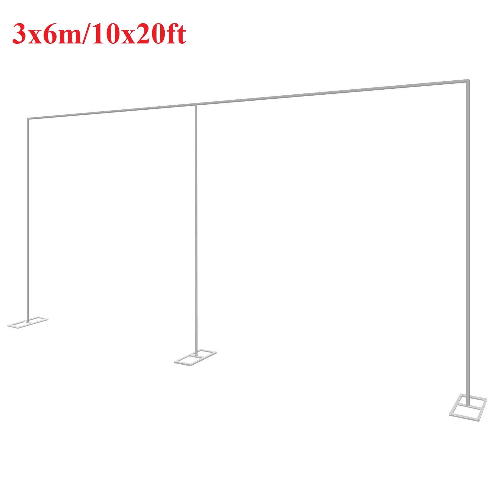 Confetti Balloon Set - 3x6 m/10x20ft โลหะจัดงานแต่งงานขาตั้ง Heavy Duty การถ่ายภาพฉากหลังผ้าม่านกรอบบอลลูนดอกไม้ตกแต่งพืชสนับสนุน