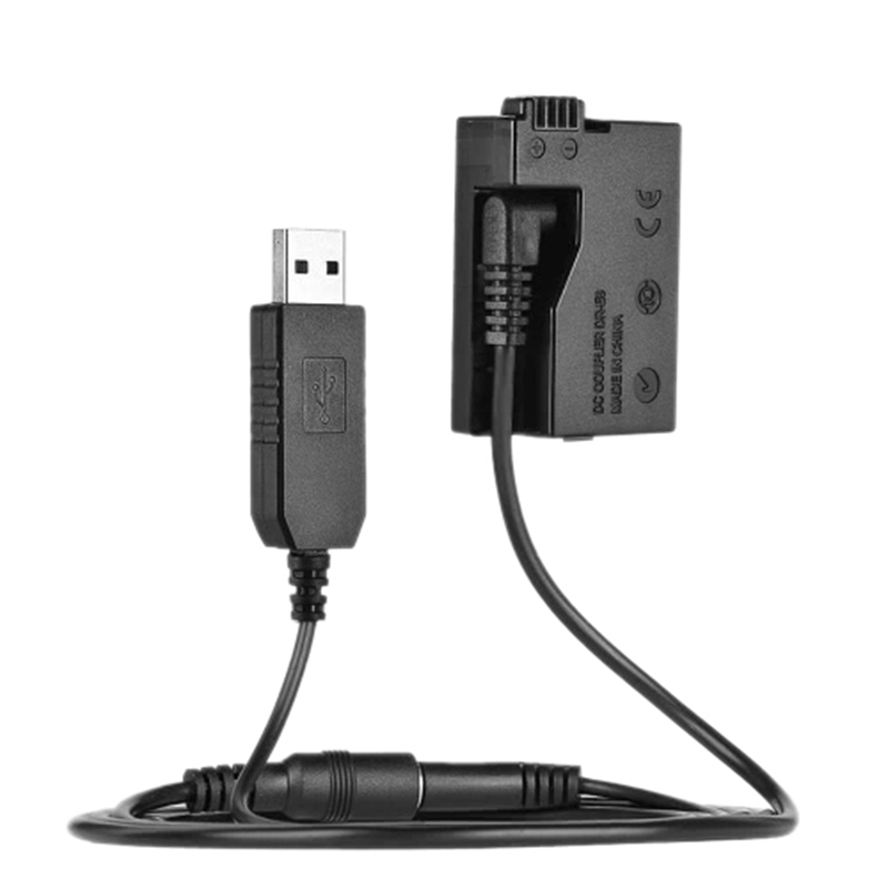 Wedding Power Supply - DR-E8แบตเตอรี่เลียนแบบ DC แบตสำรอง USB อะแดปเตอร์สายสำหรับ LP-E8สำหรับ