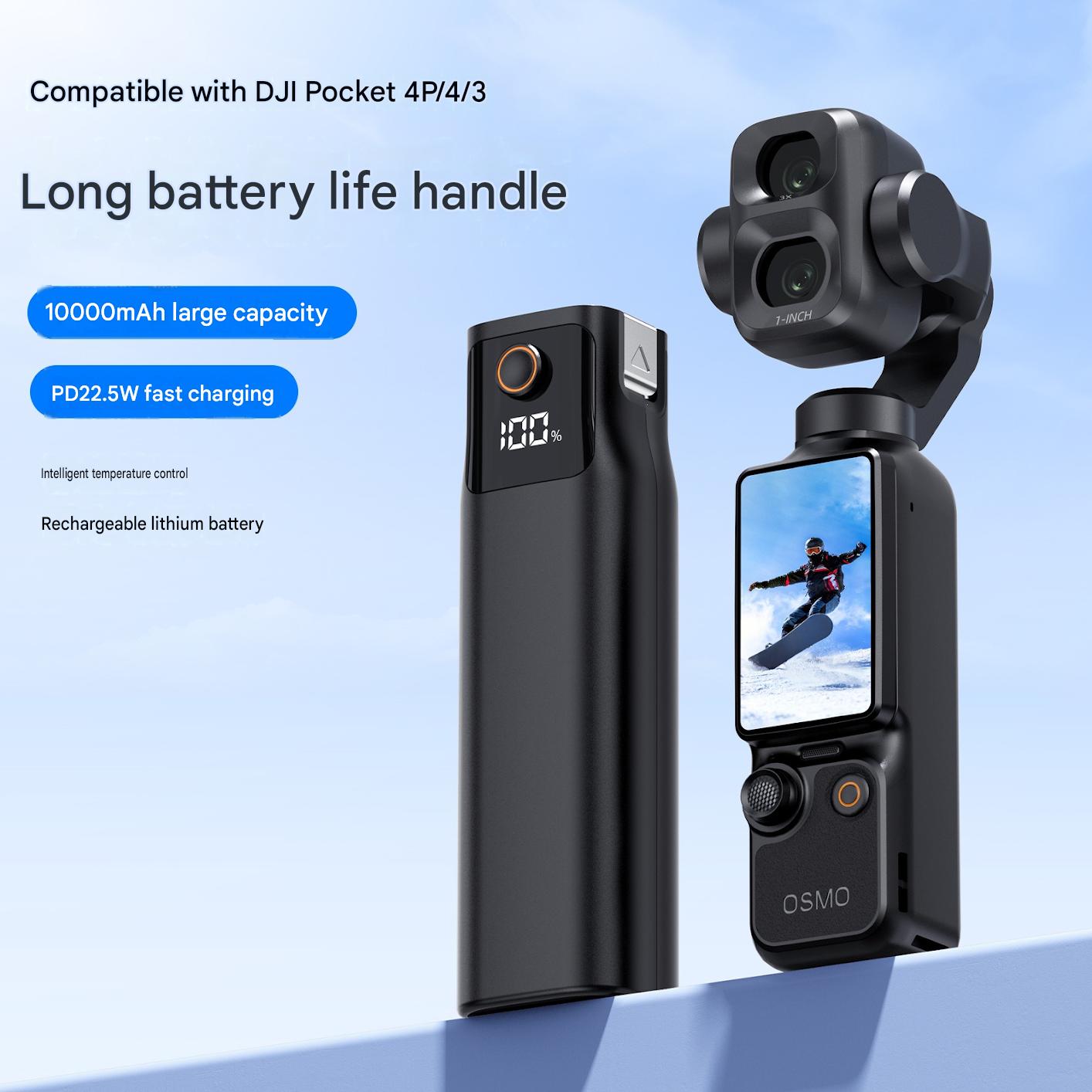Wedding Power Supply - ที่จับกล้องสำหรับ Osmo Pocket 4P/4/3 แบตเตอรี่สำรองความจุสูง 10000mAh