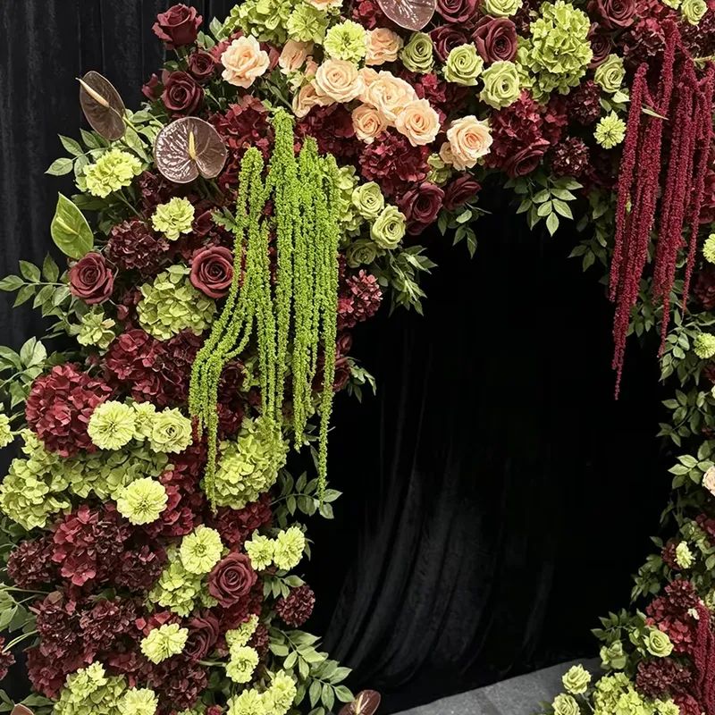 ซุ้มดอกไม้ประดับพู่ห้อยสีเบอร์ - Wedding Arch Flower บทวิจารณ์และราคา