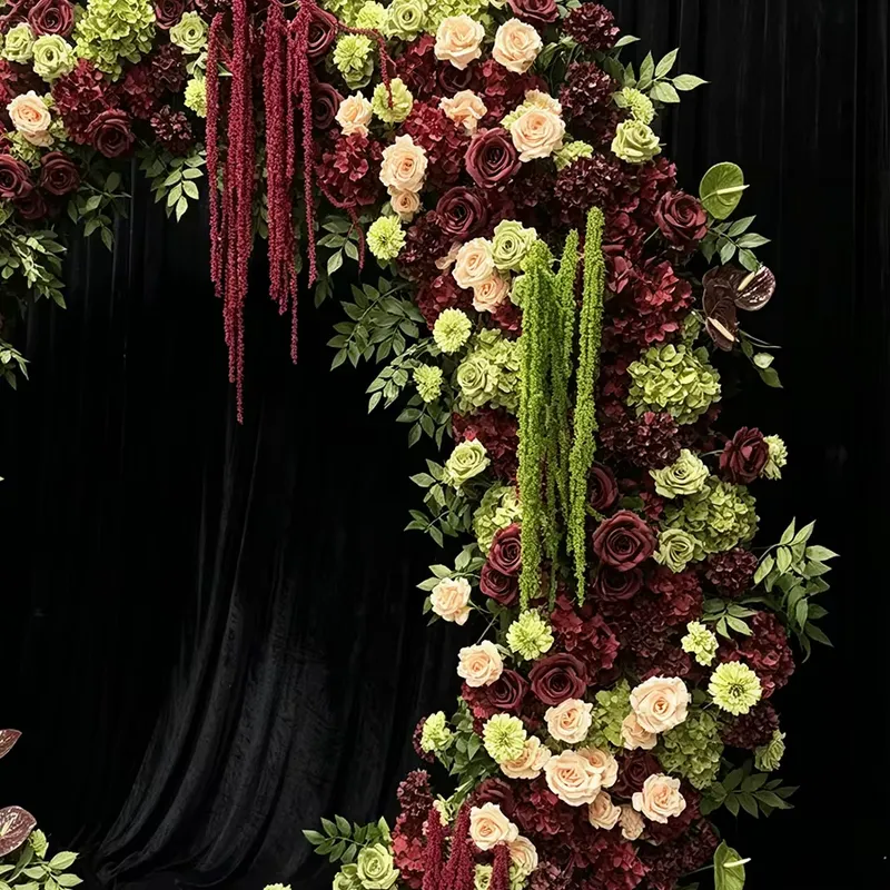 ซุ้มดอกไม้ประดับพู่ห้อยสีเบอร์ - Wedding Arch Flower บทวิจารณ์และราคา