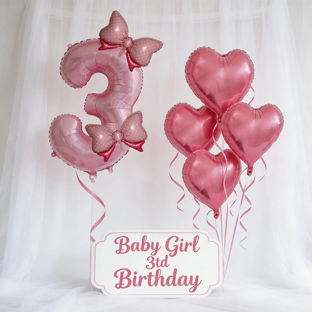 ของตกแต่งงานปาร์ตี้โบว์สีชมพู  - Confetti Balloon Set บทวิจารณ์และราคา