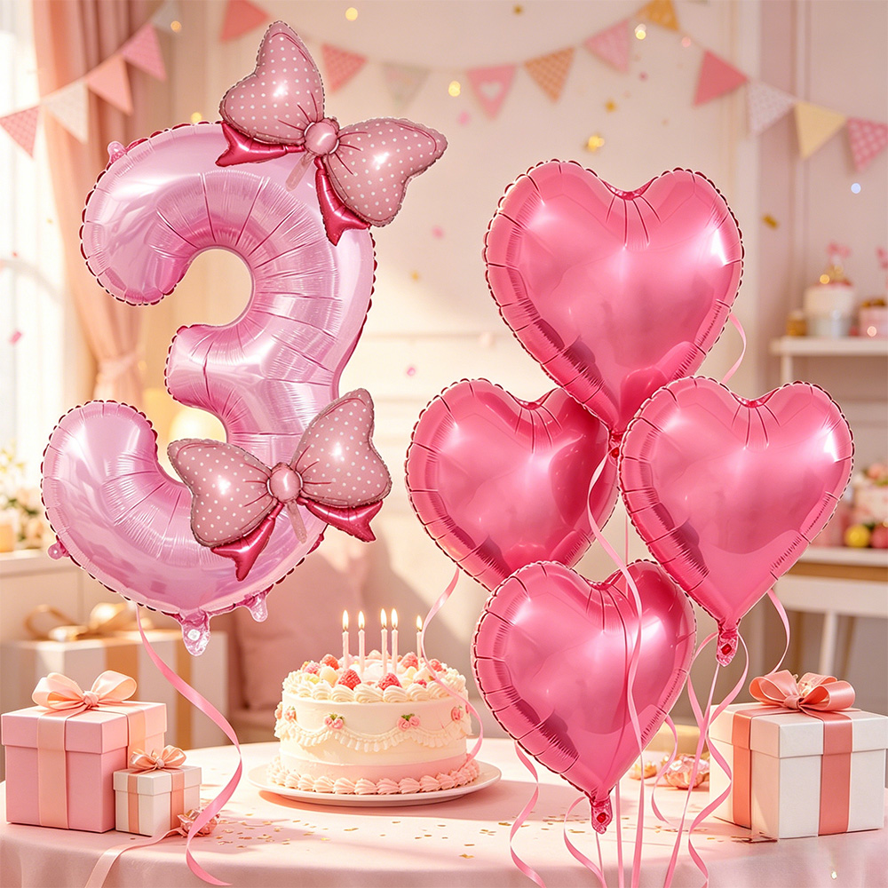 ของตกแต่งงานปาร์ตี้โบว์สีชมพู  - Confetti Balloon Set บทวิจารณ์และราคา