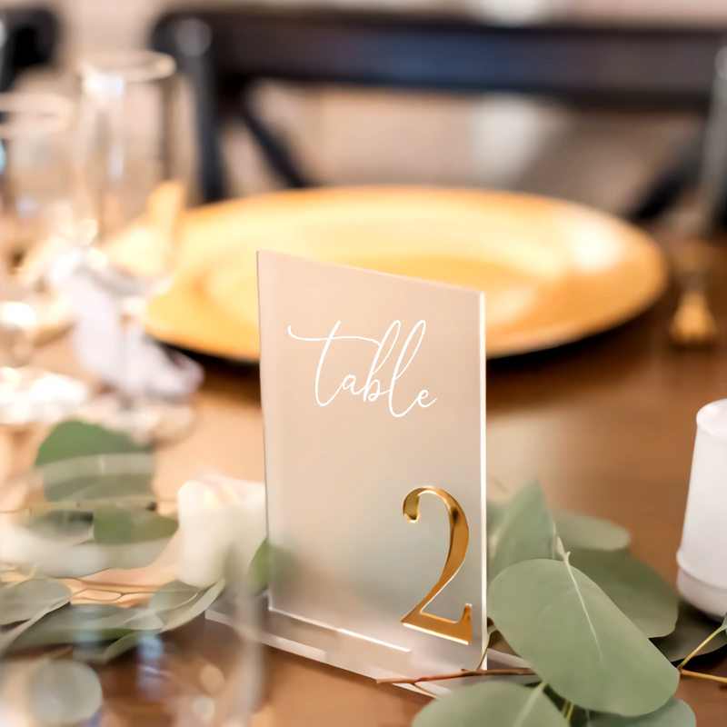 ป้ายเลขโต๊ะอะคริลิค ป้ายเลขโต๊ - Table Number Gold บทวิจารณ์และราคา