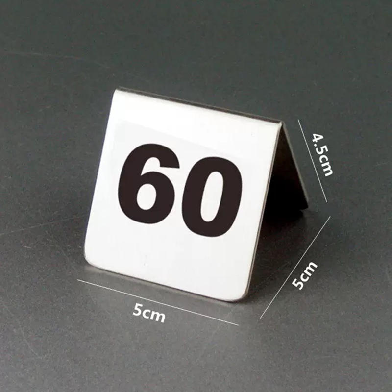 ป้ายเลขโต๊ะสแตนเลสสองด้าน ป้าย - Table Number Gold บทวิจารณ์และราคา