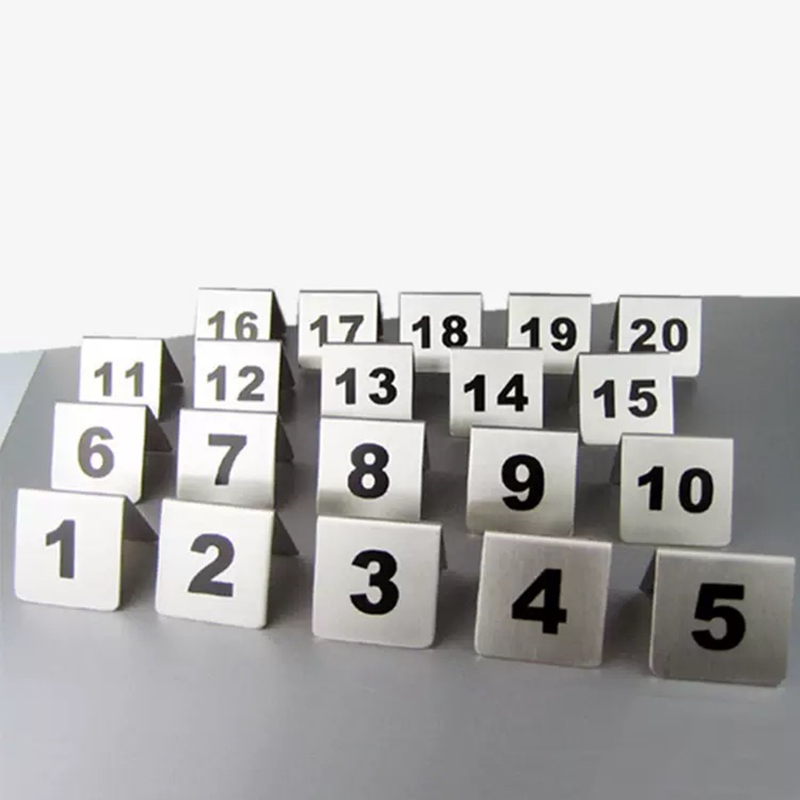 ป้ายเลขโต๊ะสแตนเลสสองด้าน ป้าย - Table Number Gold บทวิจารณ์และราคา