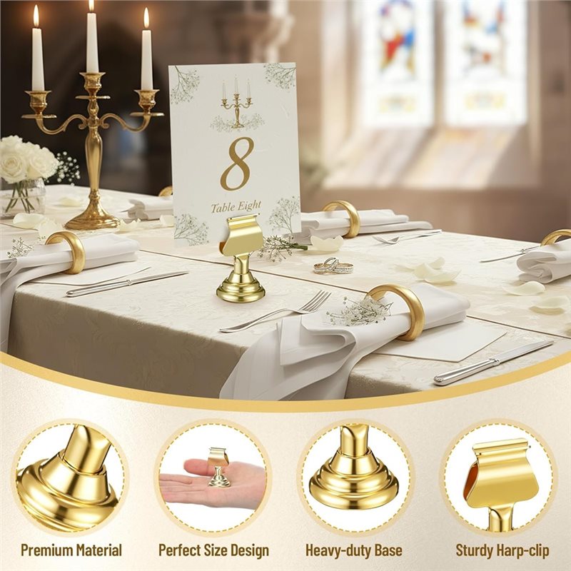 ที่หนีบป้ายชื่อแบบมินิสีทอง รุ - Table Number Gold บทวิจารณ์และราคา