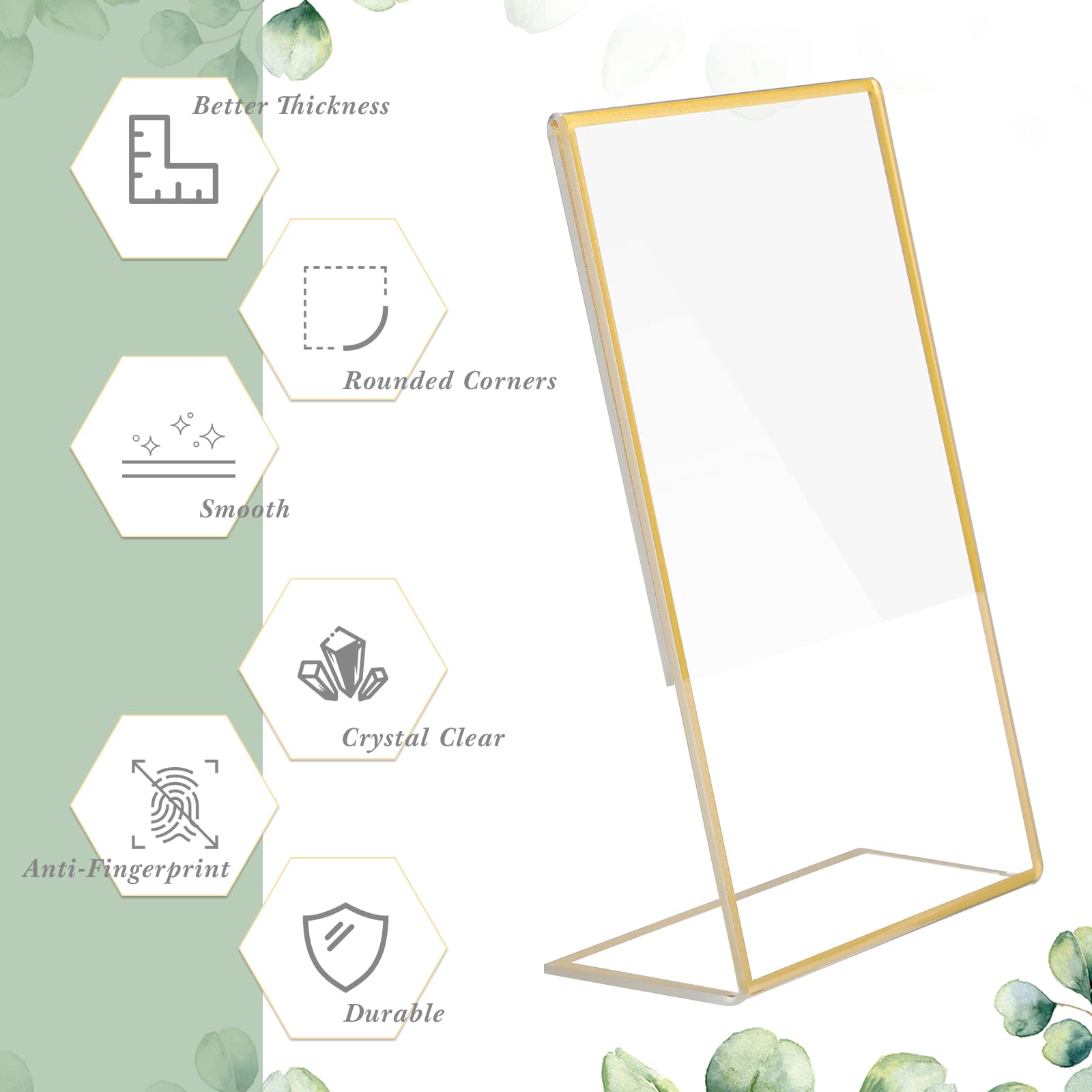 ที่ใส่ป้ายอะคริลิครูปกรอบสีทอง - Table Number Gold บทวิจารณ์และราคา