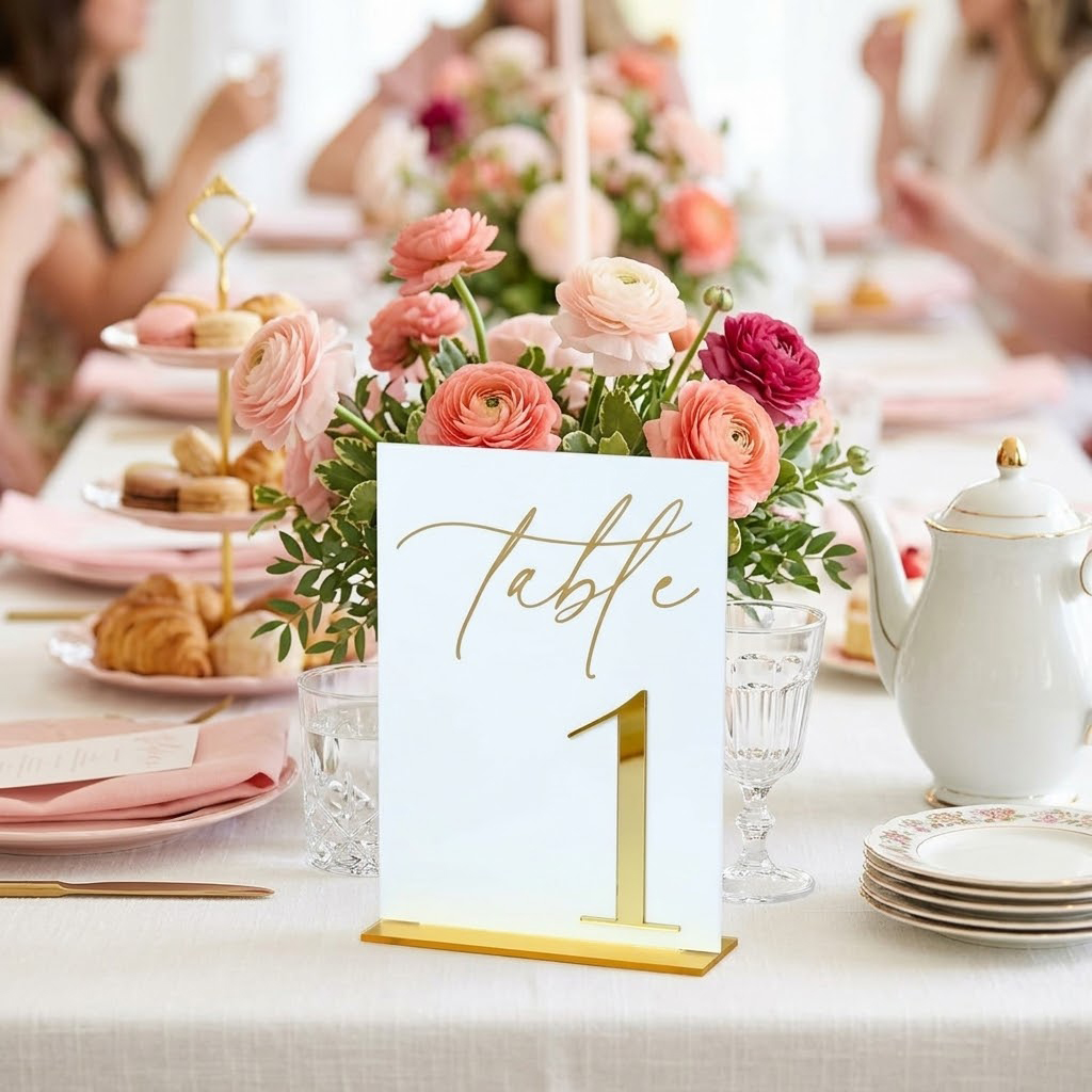 ป้ายเลขโต๊ะงานแต่งงาน 1-10 พร้ - Table Number Gold บทวิจารณ์และราคา