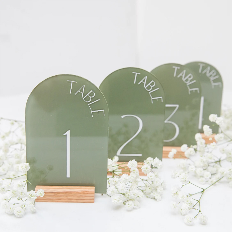 ส่วนบุคคลทาสีอะคริลิคงานแต่งงา - Table Number Gold บทวิจารณ์และราคา
