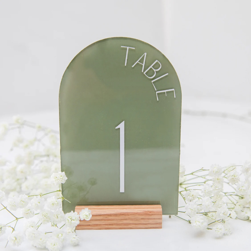 ส่วนบุคคลทาสีอะคริลิคงานแต่งงา - Table Number Gold บทวิจารณ์และราคา