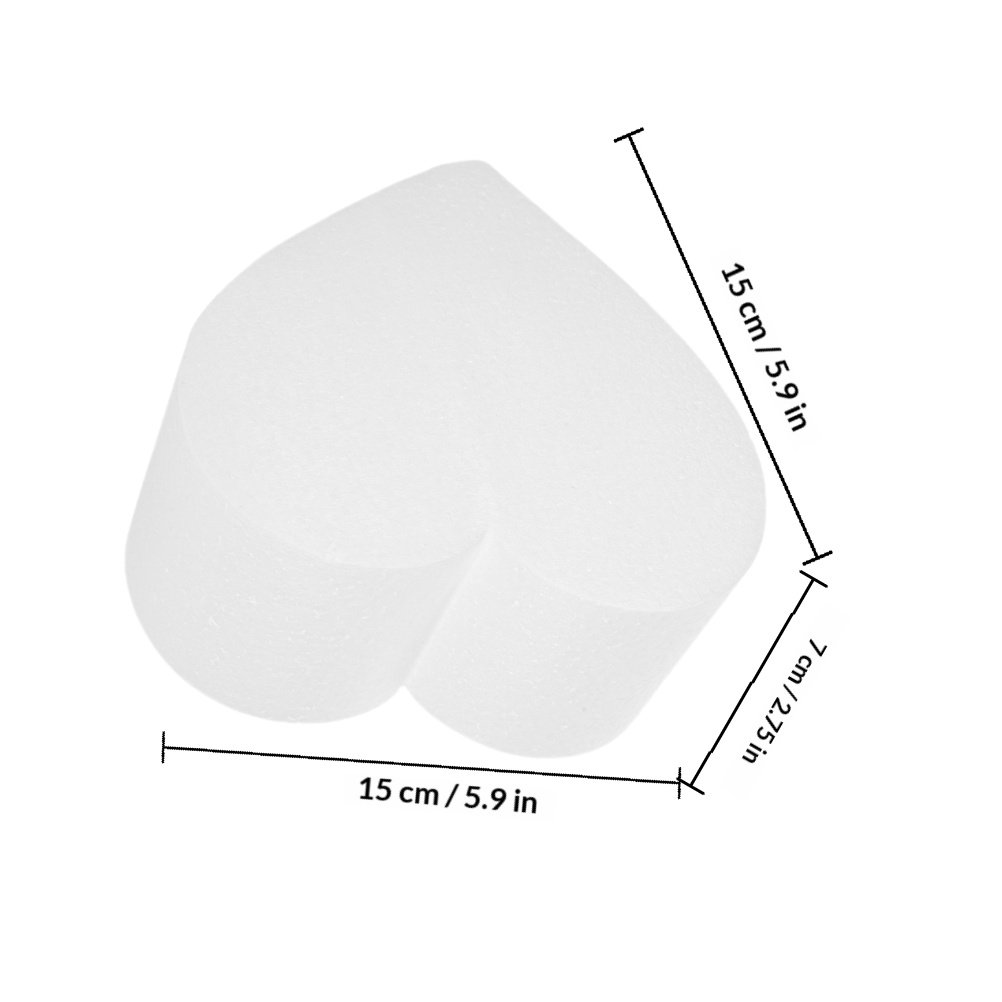 ชุดหุ่นจำลองเค้กโฟมรูปหัวใจ 4  - Wedding Cake Supply บทวิจารณ์และราคา