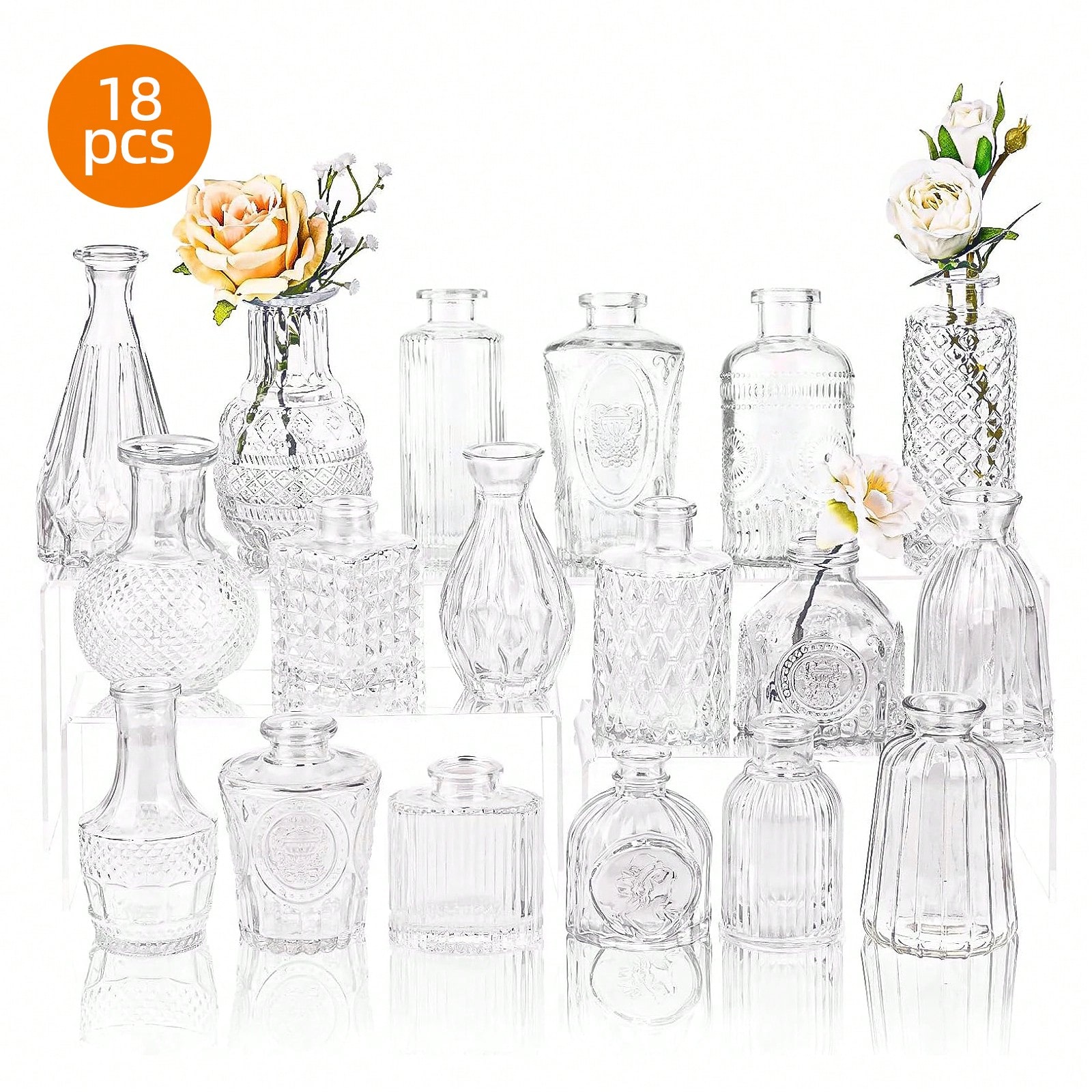 ชุดแจกันแก้วขนาดเล็ก 18/36 ชิ้ - Wedding Supply Rentals บทวิจารณ์และราคา