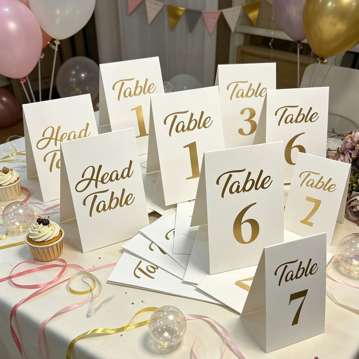 1 ชุดการ์ดหมายเลขโต๊ะงานแต่งงา - Table Number Gold บทวิจารณ์และราคา