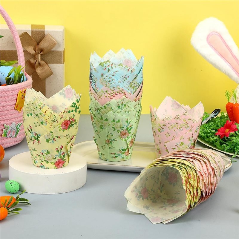 กระดาษรองอบเค้ก/คัพเค้ก ลายดอก - Wedding Cake Supply บทวิจารณ์และราคา