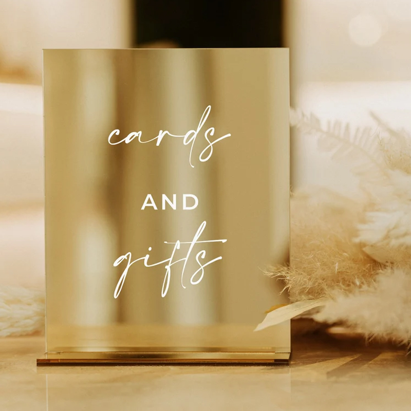ป้ายแต่งงานกระจกสีทองสี่เหลี่ย - Table Number Gold บทวิจารณ์และราคา