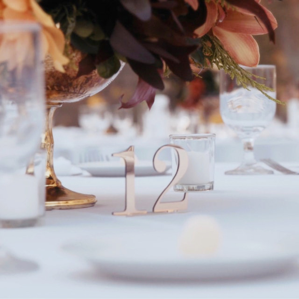 งานแต่งงานกระจกทองตาราง DIY โร - Table Number Gold บทวิจารณ์และราคา