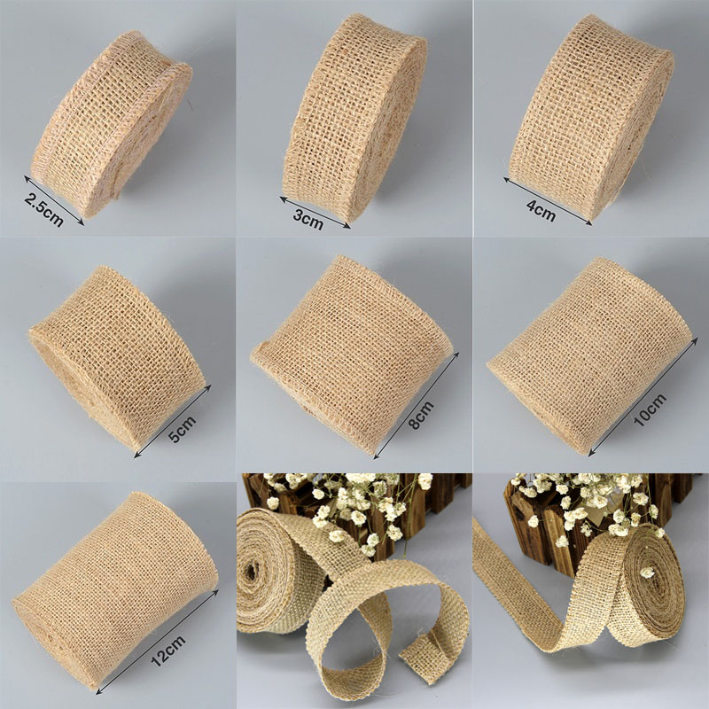 2M/ม้วนธรรมชาติJute Burlapริบบ - Wedding Supply Rentals บทวิจารณ์และราคา