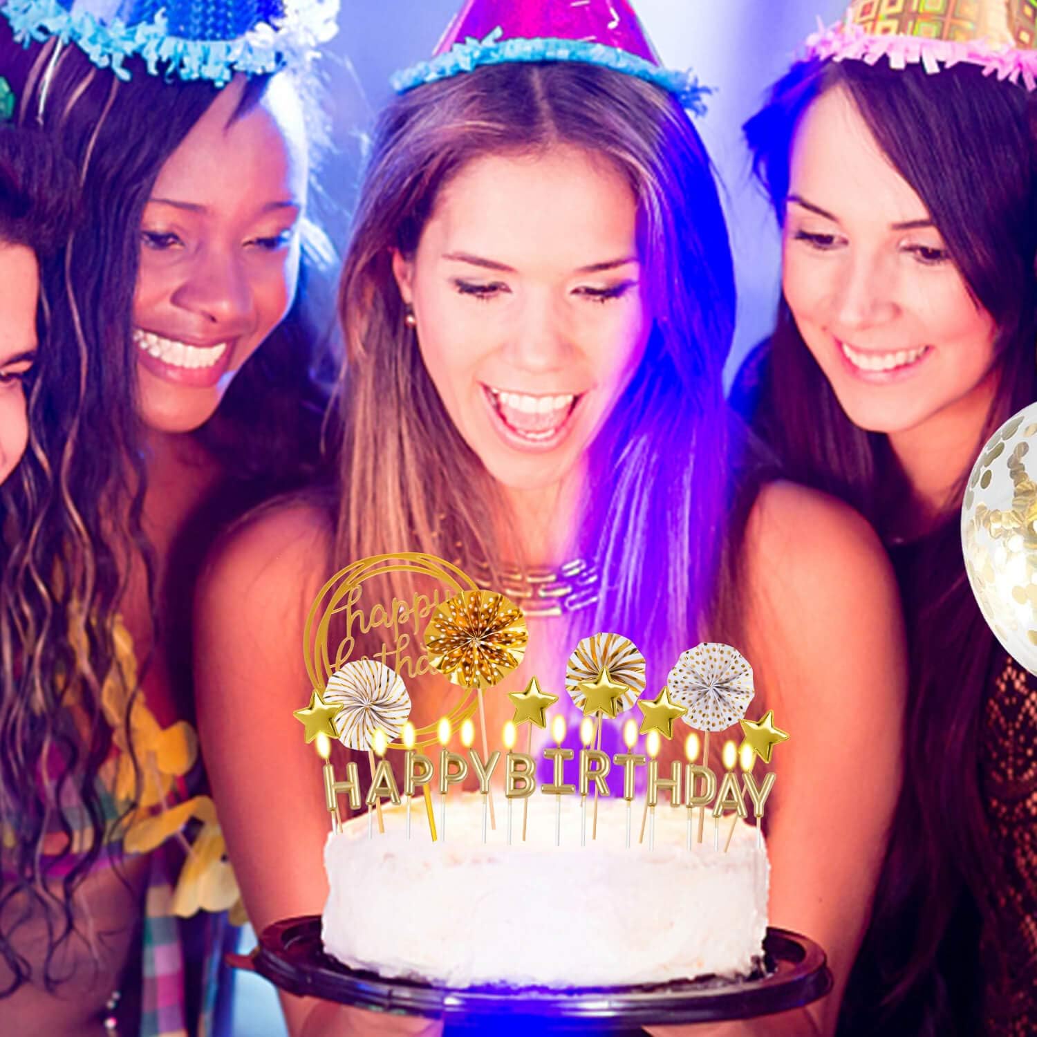 ชุดเทียนวันเกิดสีทอง พร้อมท็อป - Confetti Balloon Set บทวิจารณ์และราคา