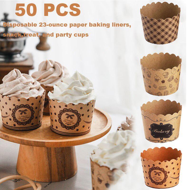 50 ชิ้น/แพ็ค Cupcake ถ้วยกระดา - Wedding Cake Supply บทวิจารณ์และราคา