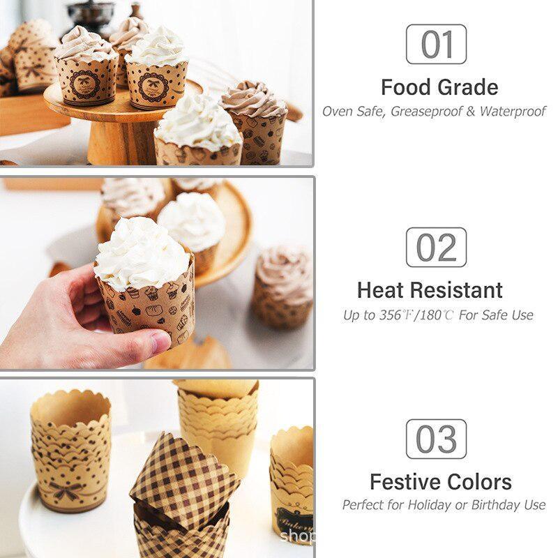 50 ชิ้น/แพ็ค Cupcake ถ้วยกระดา - Wedding Cake Supply บทวิจารณ์และราคา