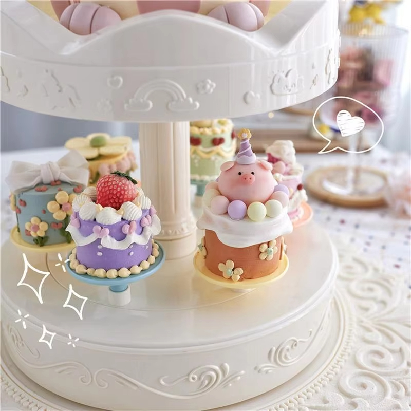 2 ชั้นอัตโนมัติหมุนเค้กซูชิขนม - Wedding Cake Supply บทวิจารณ์และราคา