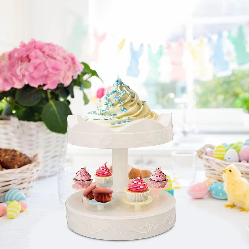 2 ชั้นอัตโนมัติหมุนเค้กซูชิขนม - Wedding Cake Supply บทวิจารณ์และราคา