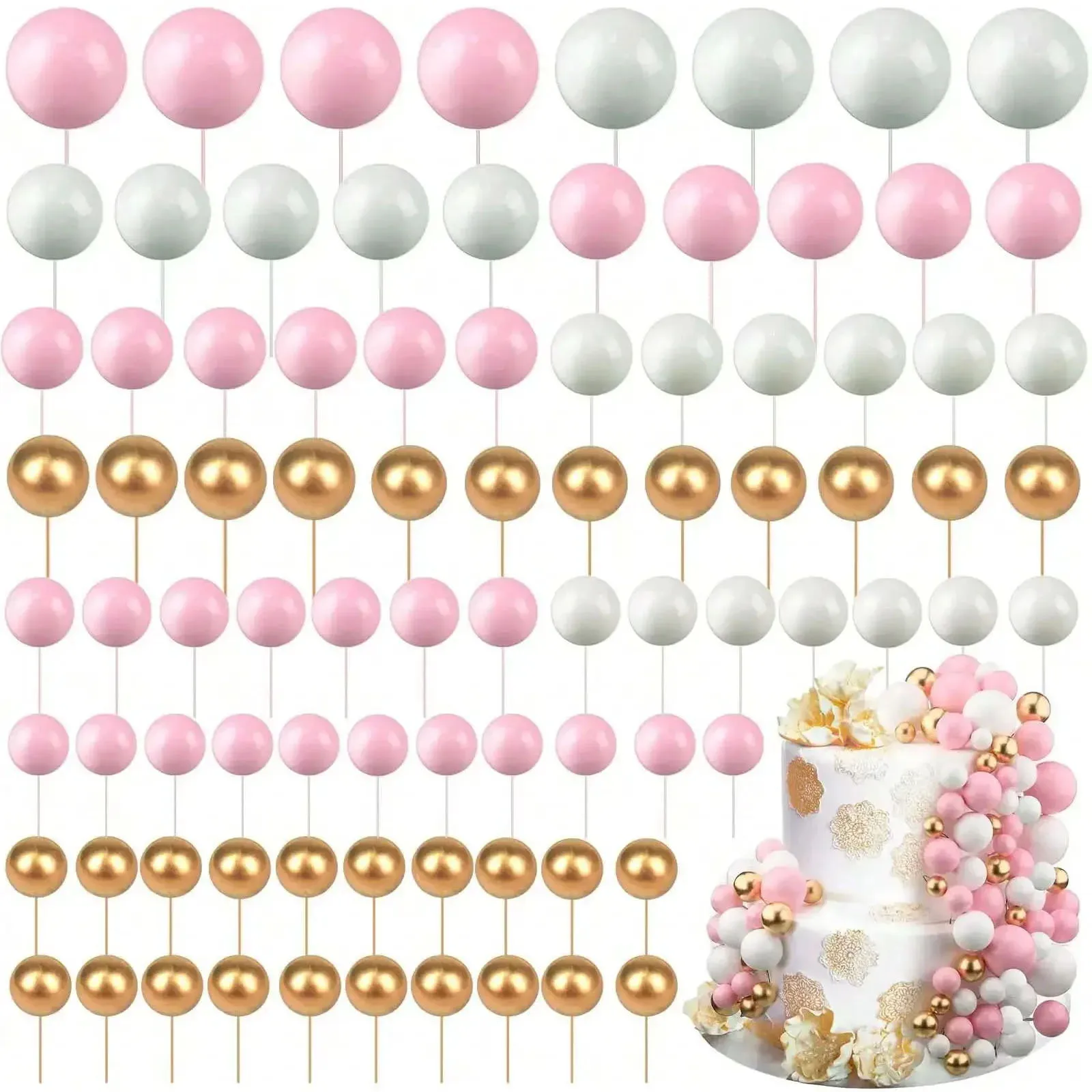 68 ชิ้นลูกบอลเค้ก Topper ตกแต่ - Confetti Balloon Set บทวิจารณ์และราคา