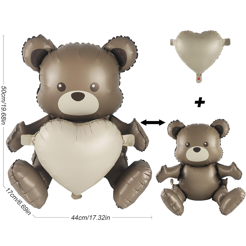 Big Matte หมีสีน้ําตาลฟอยล์บอล - Confetti Balloon Set บทวิจารณ์และราคา