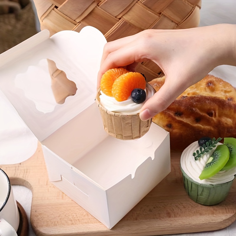 10 ชิ้นกระดาษคราฟท์กล่องขนมเค้ - Wedding Cake Supply บทวิจารณ์และราคา