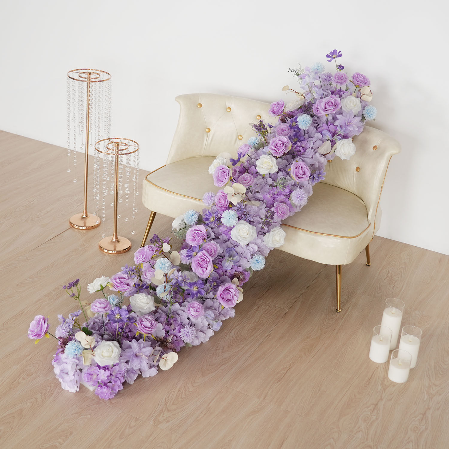 ดอกไม้สีม่วงประดิษฐ์ดอกไม้งานแ - Wedding Arch Flower บทวิจารณ์และราคา