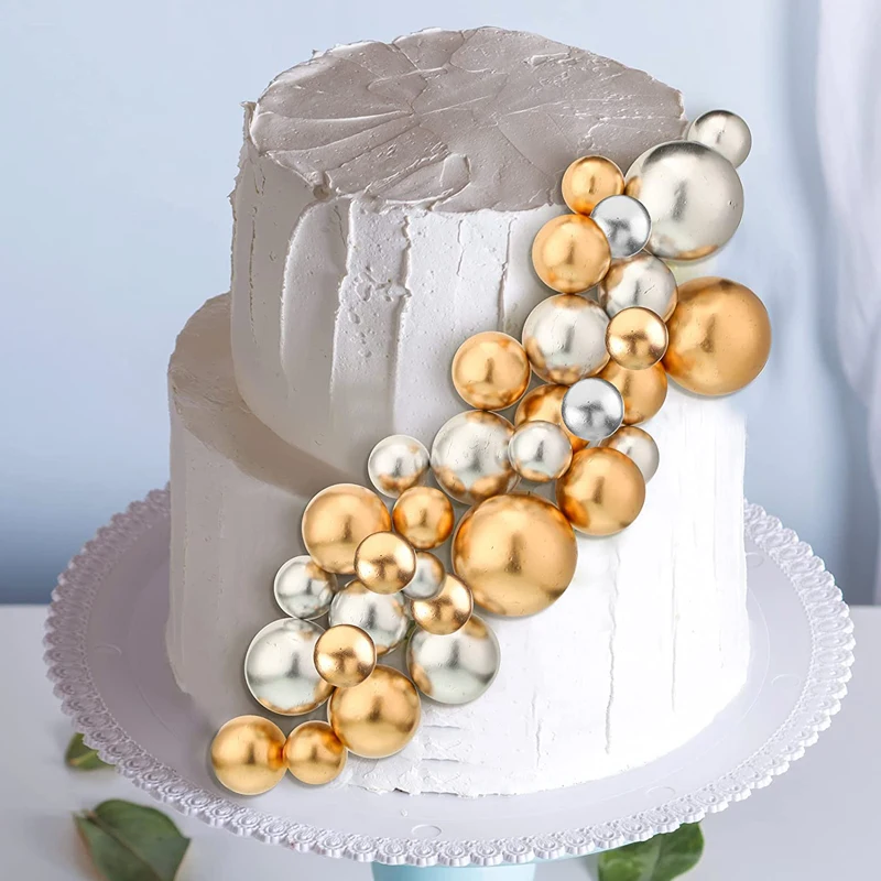 80 ชิ้น Gold Balls เค้ก Topper - Confetti Balloon Set บทวิจารณ์และราคา