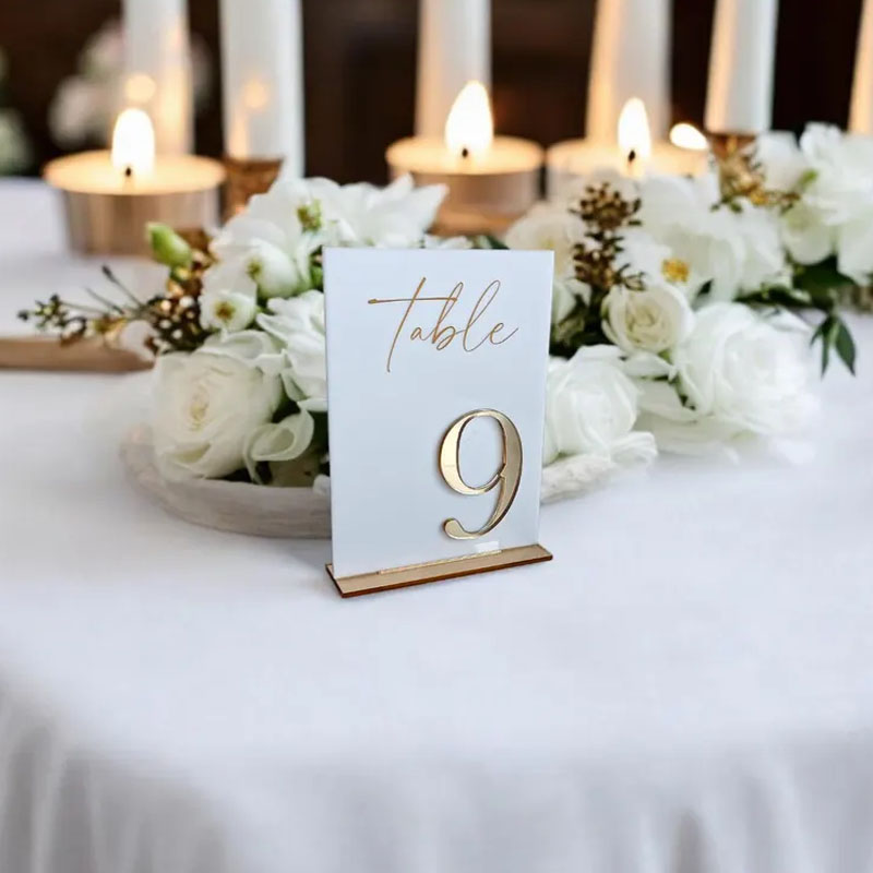 หมายเลขโต๊ะงานแต่งงานสำหรับพิธ - Table Number Gold บทวิจารณ์และราคา