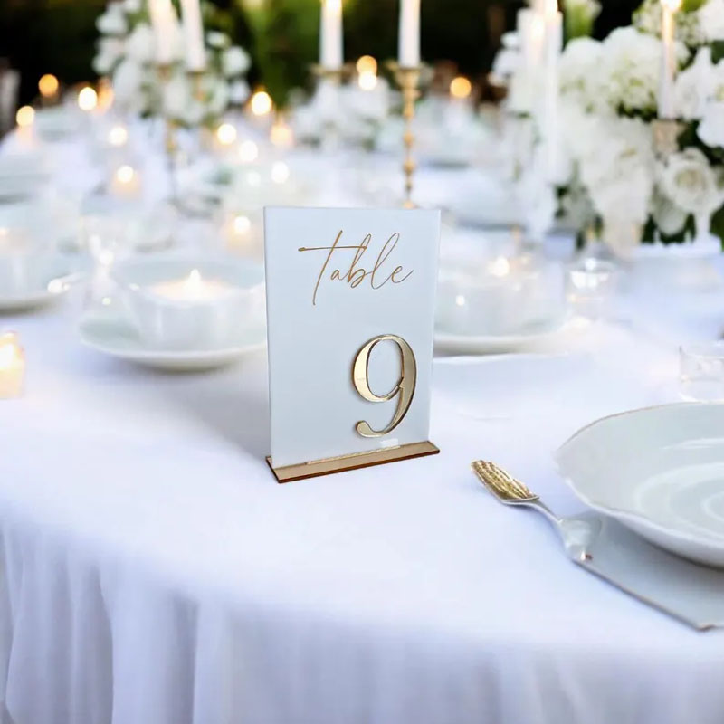 หมายเลขโต๊ะงานแต่งงานสำหรับพิธ - Table Number Gold บทวิจารณ์และราคา