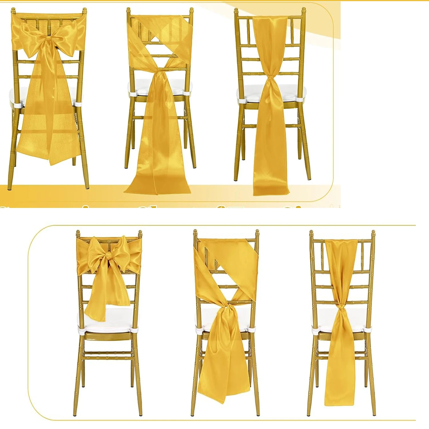 โบว์ผ้าซาตินสำหรับตกแต่งเก้าอี - Wedding Supply Wholesale บทวิจารณ์และราคา