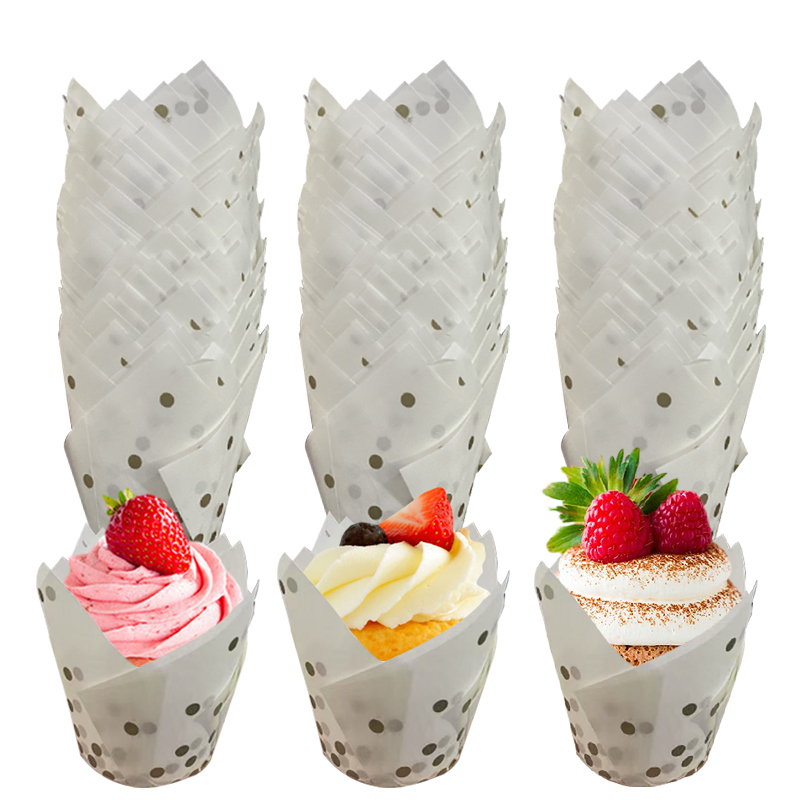 50 ชิ้น/100 ชิ้น ถ้วยเค้กลายดอ - Wedding Cake Supply บทวิจารณ์และราคา