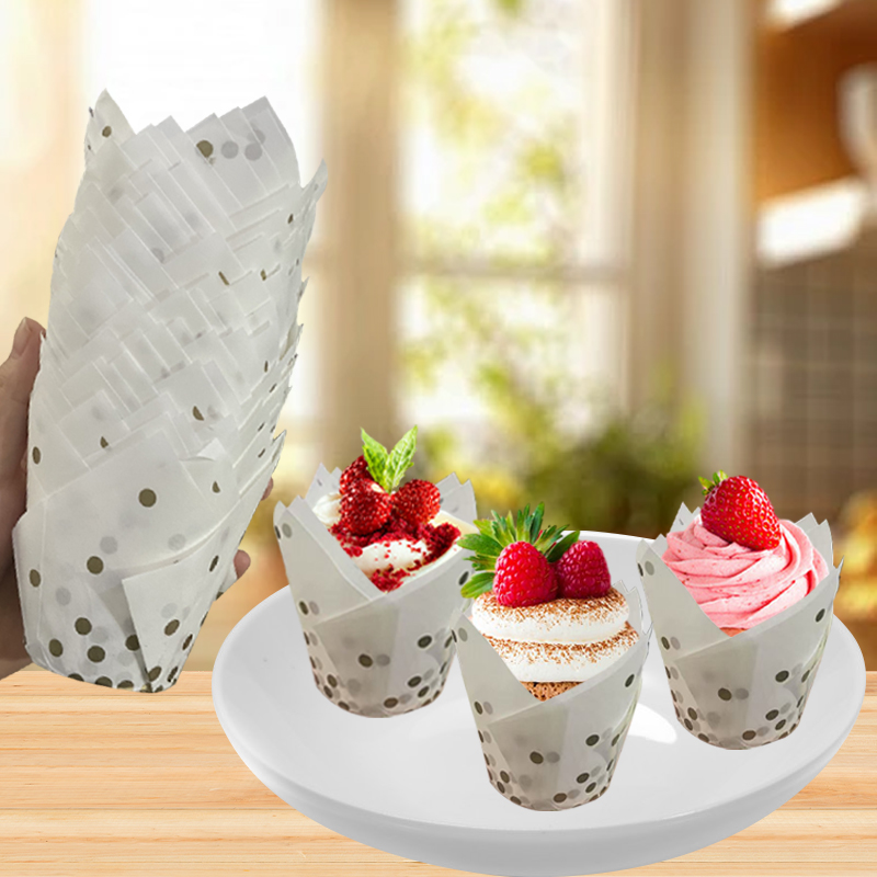 50 ชิ้น/100 ชิ้น ถ้วยเค้กลายดอ - Wedding Cake Supply บทวิจารณ์และราคา